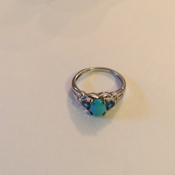 turquaise Jewelry - 925 turquoise London topaz ring